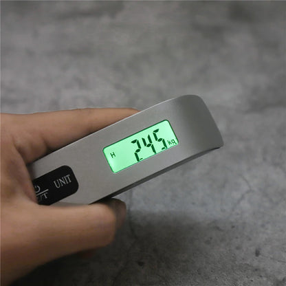 Balanza Portátil Digital LCD (110lb/50kg) Electrónica Colgante para Equipaje/Maleta Viaje (Herramienta Peso Bolsa)