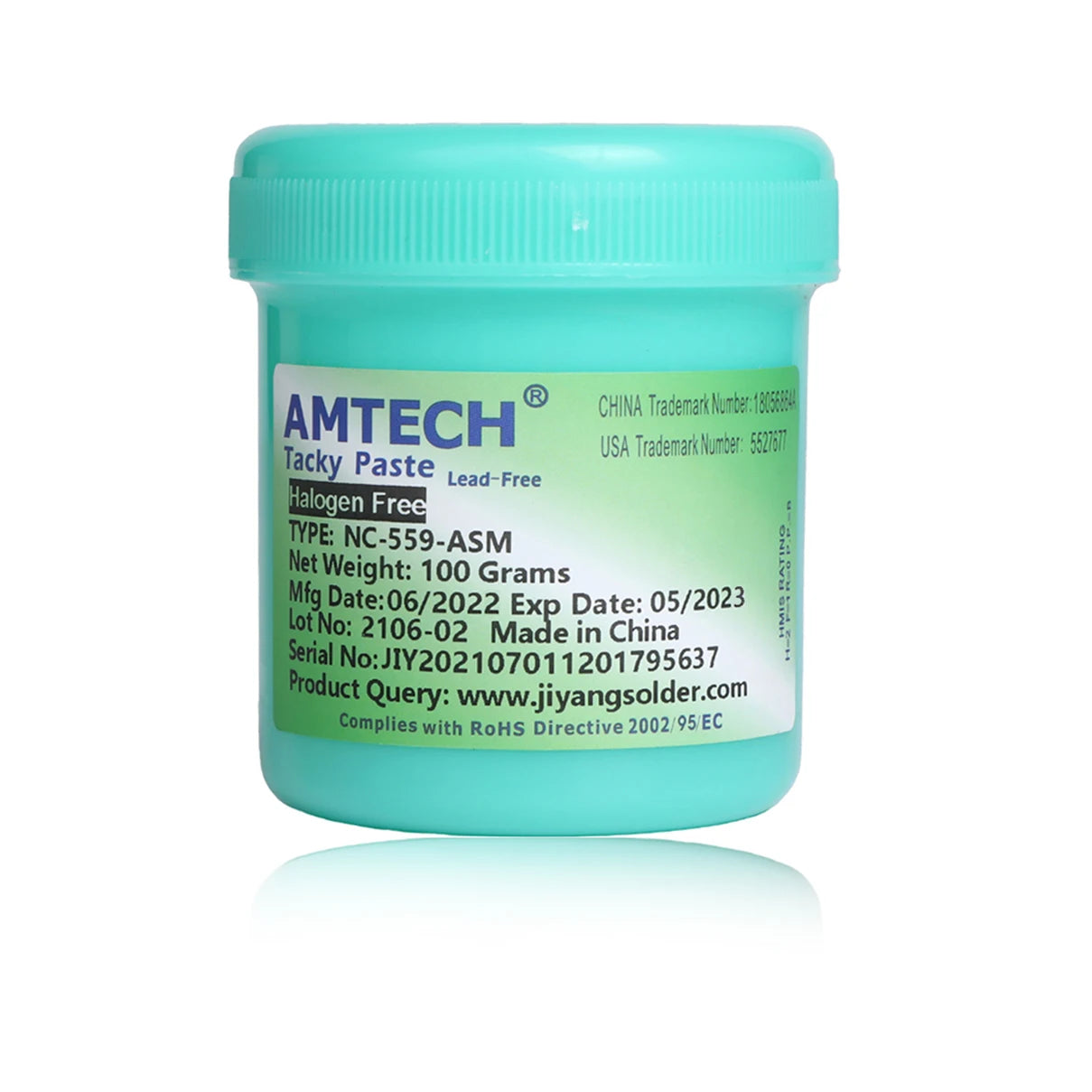 Flux Pasta Soldar Amtech NC-559-ASM / NC-559 (100g) No Clean para SMD/BGA Rework Station Suministros Soldadura