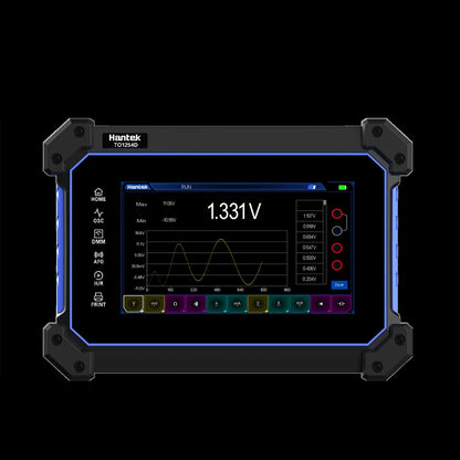 Osciloscopio Digital Hantek TO1112D Pantalla Táctil 2 Canales 110MHz Portátil + Generador Señal + Multímetro