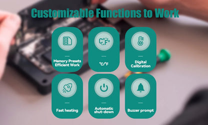 YIHUA 982 Repaid Heating Soldering Iron Staion Compatibled C210 Solder Iron Handle Electronic Welding Rework Station