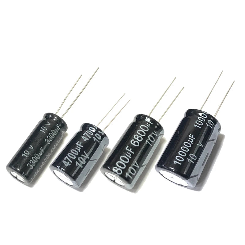 Capacitor Electrolítico Aluminio (100uF-680uF, 10V, 5x11mm) - Unidad (Especificar Valor)