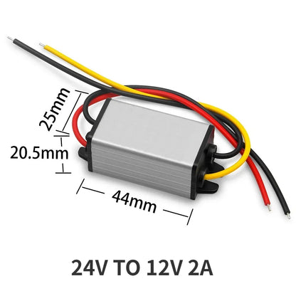 Convertidor DC-DC 24V a 12V 1A-5A Step-Down Buck Módulo Impermeable Regulador Voltaje
