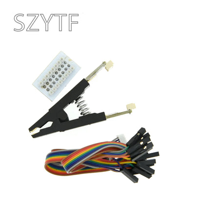 Kit Programador USB CH341A 24/25 Series EEPROM Flash BIOS + Clip Test SOIC8/SOP8