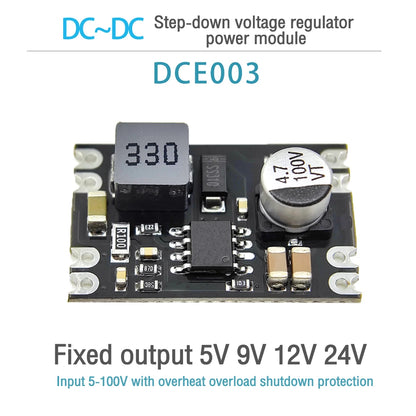 Módulo Convertidor Buck Ajustable DC 7-100V a 5V/9V/12V/24V 2A Step-Down