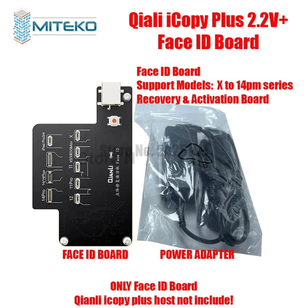QIANLI iCopy Plus 2.2v 6in1 LCD Board 7to15pm Face ID Board Adaptor & Flex For X-14 PM Series Dot Matrix Recovery Battery 6to14
