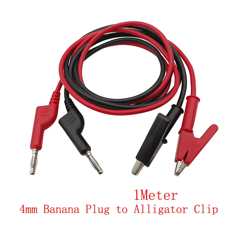 Puntas Prueba Universales Multímetro - Banana 4mm a Pinza Cocodrilo / Gancho / Aguja (1 Pza)