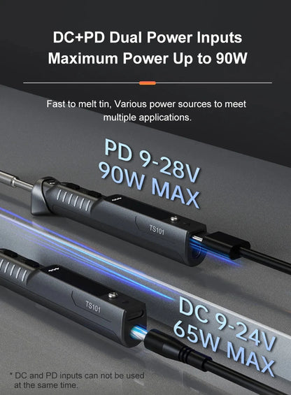 Original TS101 Soldering Iron Electric 65W LCD Temperature Adjustable Programming New TS100 Soldering Iron Upgrade
