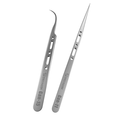 Pinzas Precisión MECHANIC GAN-11 / GAN-15 (Extra Duras, No Magnéticas) para Reparación Teléfono/Electrónica (Cable Salto)