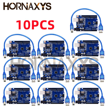 Placa Desarrollo UNO R3 (CH340G, MEGA328P-AU, 16MHz, Tipo C) con Cable USB para Arduino (1-10 Unidades)