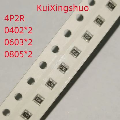 50pcs 0603*2 Network resistance SMD array 4P2R 0~1M 0 10 22 33 47 100 220 330 470 1K 2.2K 3.3K 4.7K 10K 22K 33K 47K 100K 1M ohm