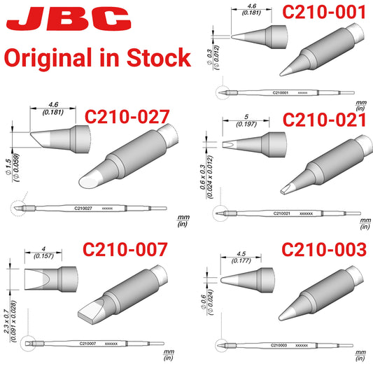 JBC Original 210 Series Soldering Iron Tips Professional Lead-free Heating Welding Tip For CDS Soldering Station SMD Repair Tool