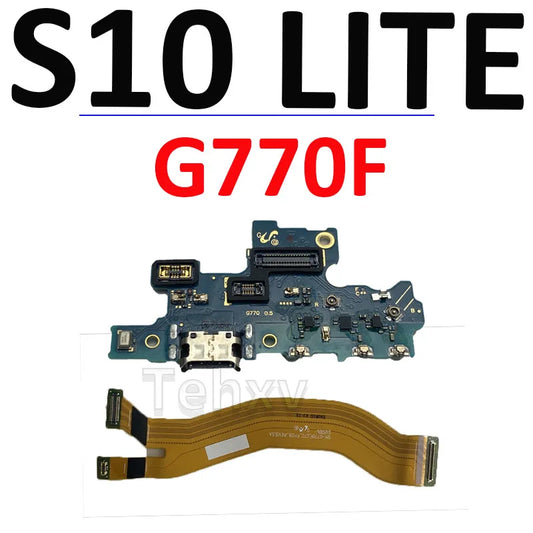 Componentes Internos Samsung S10 Lite G770F: Antena WiFi, Placa Principal, USB Carga, Micrófono (Testado)
