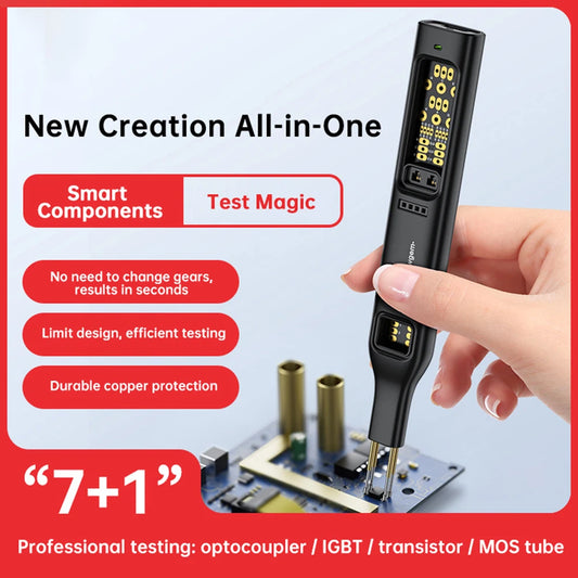 Tester Multifuncional Optoacopladores (5V/0.2A) - Detección IGBTs, Transistores PNP/PMOS, Componentes E.
