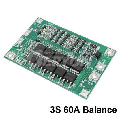 3S 20A 25A 40A 60A Li-ion Lithium Battery 18650 Charger Balance/Enhanced PCB BMS Protection Board For Drill Motor Module