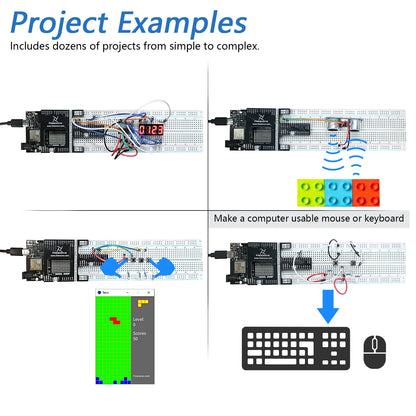 Kit Inicio Freenove Ultimate para Arduino UNO R4 WiFi Mini (V5, ARM Cortex-M4, 220 Items, 78 Proyectos, Tutorial 399 Págs)