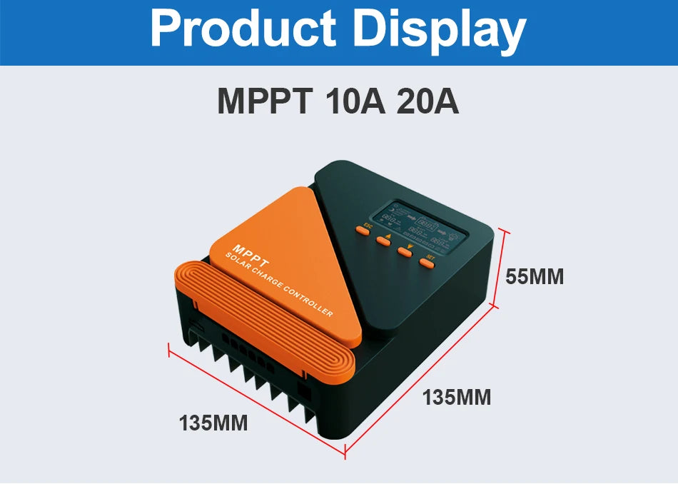 EASUN Solar Charge Controller MPPT 60A 50A 40A 30A 20A 10A Solar Panel Solar Charge Regulator 12V 24V Battery PV Input 100VOC