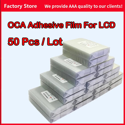 Adhesivo Óptico Transparente OCA Doble Cara para Pantalla iPhone 4.7"-7.0" / Samsung / Sony / LG / Nokia / Xiaomi (Grosor 250um)