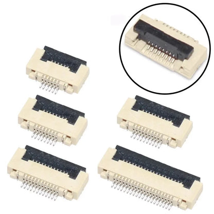 10pcs FPC FFC socket Connector 0.5mm 1mm Pitch Flat Cable  Flip bottom connection 4-5-6-7-8-9-10-12-14-15-16-18-20-22-24-26 Pin Pines