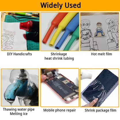 Mini Pistola Aire Caliente Doméstica Multiuso para Tubo Termoretráctil/Manualidades DIY/Mantenimiento Cable (Enchufe EU/US)