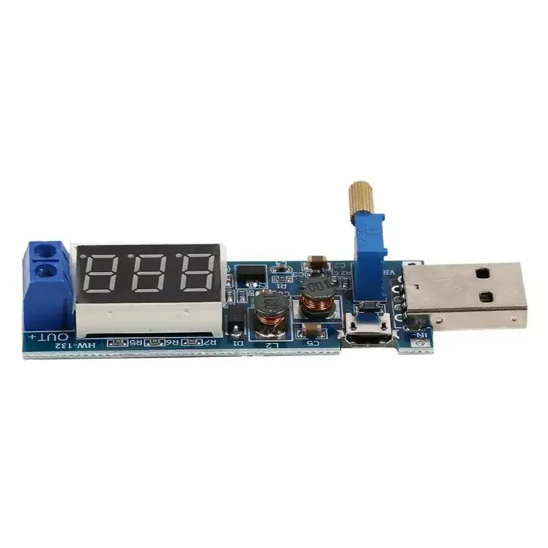 Módulo Convertidor Buck-Boost USB 5V a 1.2-24V DC-DC Regulador Voltaje Ajustable