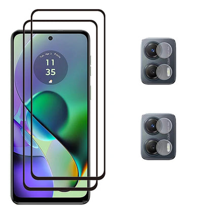 Full Cover Full Glue Tempered Glass For Motorola Moto G54 G84 Screen Protector For Moto G14 Camera Film