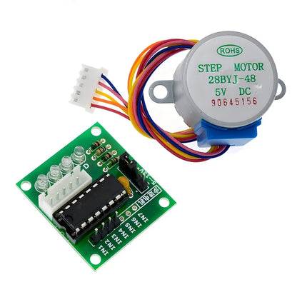 Set Motor Paso a Paso 28BYJ-48 (5V, 4 Fases) + Placa Driver ULN2003 para Arduino