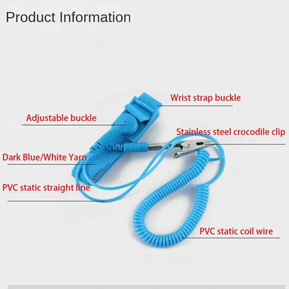 Pulsera Antiestática Inalámbrica Ajustable ESD con Correa Repuesto