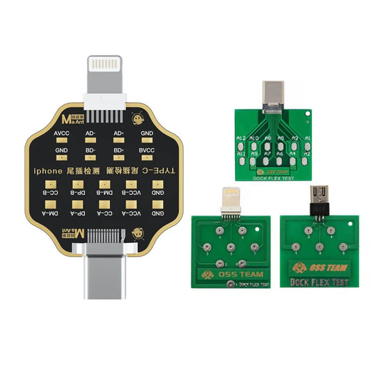 Placa PCB Test Micro USB / Tipo-C - Tester Flex Carga Dock para iPhone (U2) / Android