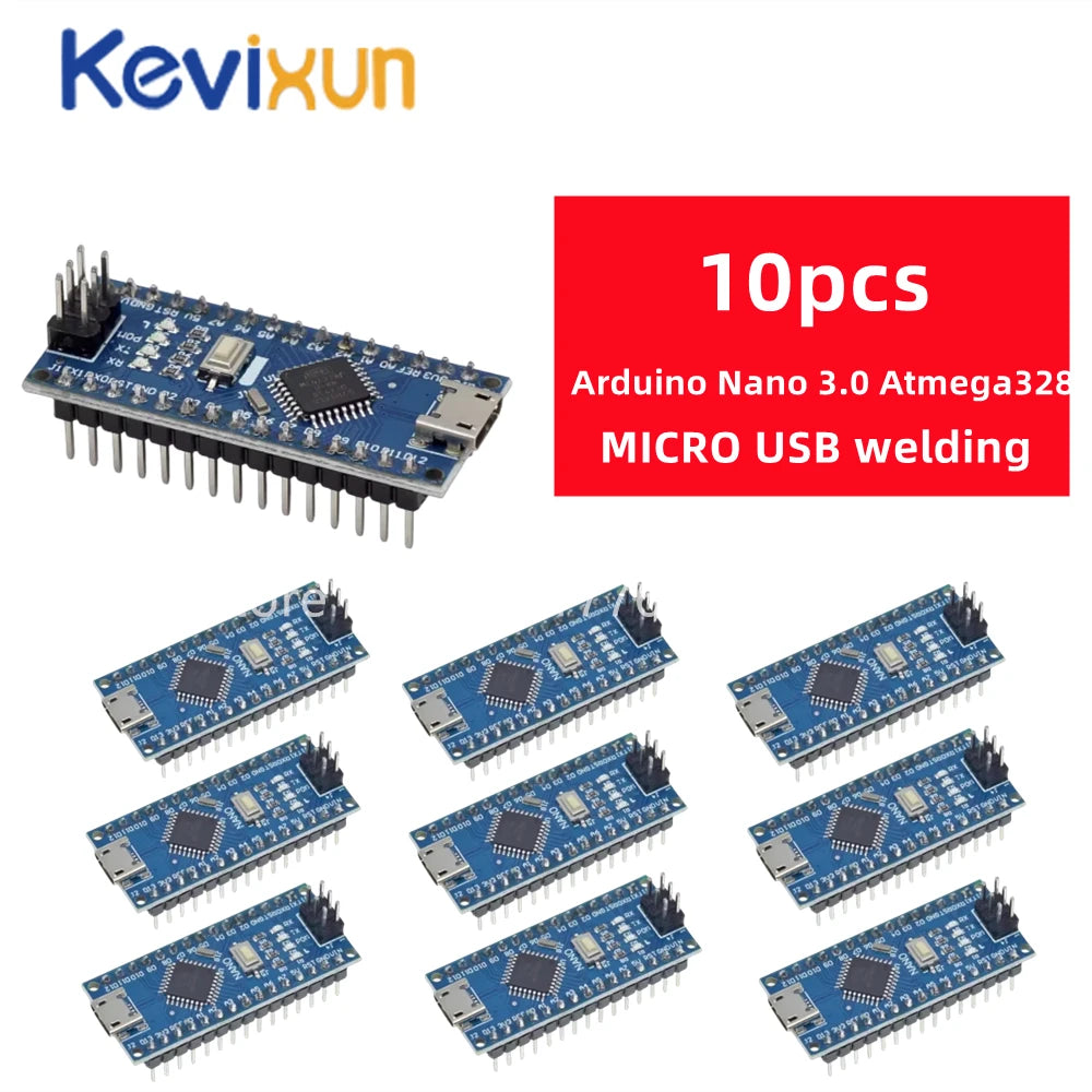Placa Nano 3.0 (ATMEGA328P, 16MHz, CH340) con Bootloader (Puerto Mini/Tipo C/Micro USB) compatible Arduino