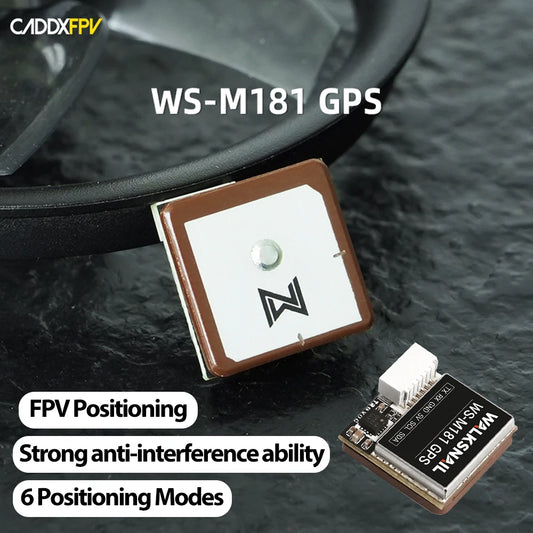 Módulo GPS CADDXFPV WALKSNAIL WS-181 (18x18mm, Compás Integrado, 6 Modos Posicionamiento) para Aviones RC FPV Largo Alcance