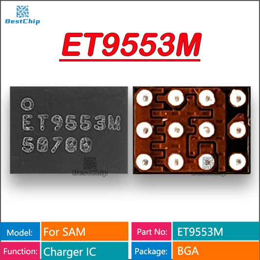 Circuito Integrado (IC) Carga ET9553M (12 Pines) para Samsung A022/A125/A217/A307F/A30S/A31(A315F)/M515 (2-10 Unidades)