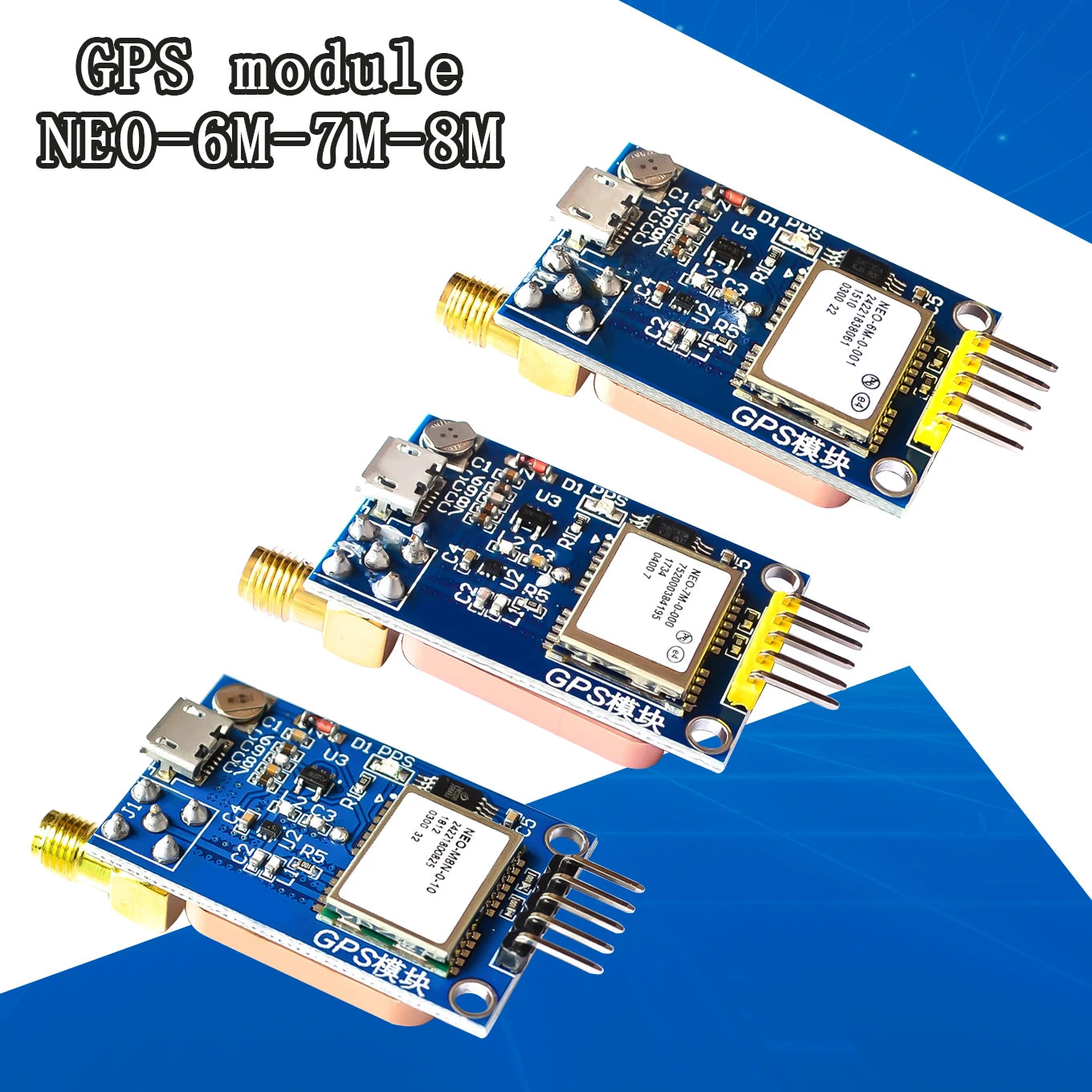Placa Desarrollo Módulo Posicionamiento Satelital GPS NEO-6M / NEO-7M / NEO-8M para Arduino/STM32/C51/MCU