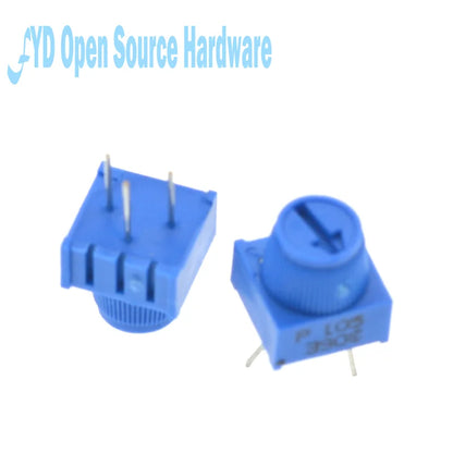 3386P-1-103 1k 2k 5k 10k 20k...  0.5W, 1/2W PC Pins Through Hole Trimmer Potentiometer Cermet 1 Turn Top Adjustment 5PCS/LOT