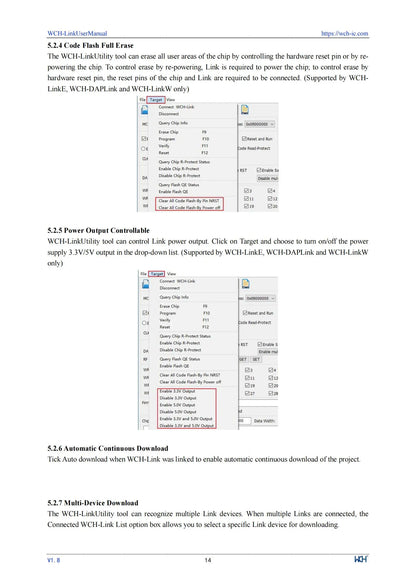 Adaptador Debugger/Descarga Online WCH LinkE (Soporta WCH RISC-V MCU / ARM SWD, USB a Serial)