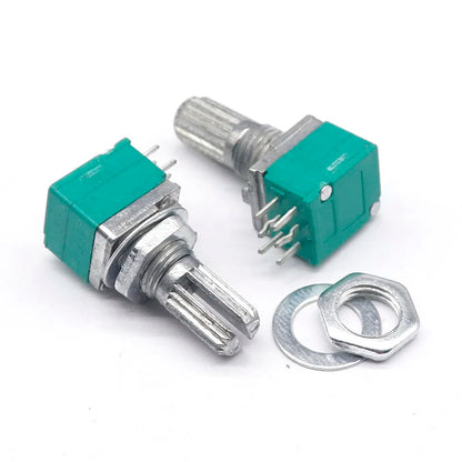 5pcs/lot Special audio amplifier high precision 10% double potentiometer RK097G A20K A50K A100K handle length 15MM flower axis