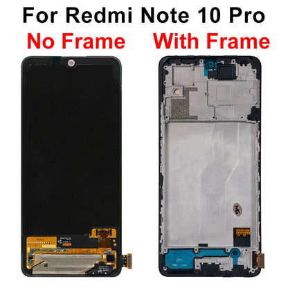 AMOLED LCD For Xiaomi Redmi Note 10 4g Screen Digitizer M2101K7AI For Redmi Note 10 5g Display Note 10 Pro LCD Touch M2101K6G
