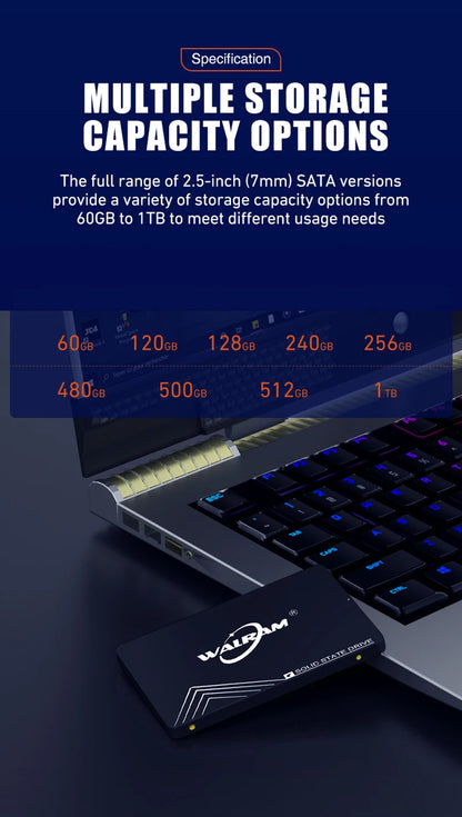 Disco Estado Sólido (SSD) Walram SATA3 240GB para Laptop/Desktop