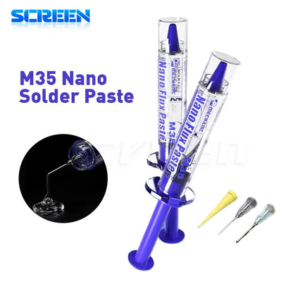 Flux en Pasta Nano MECHANIC M35 para Electrónica PCB/IC/Chip/CPU/LED/BGA (Alto Rendimiento)