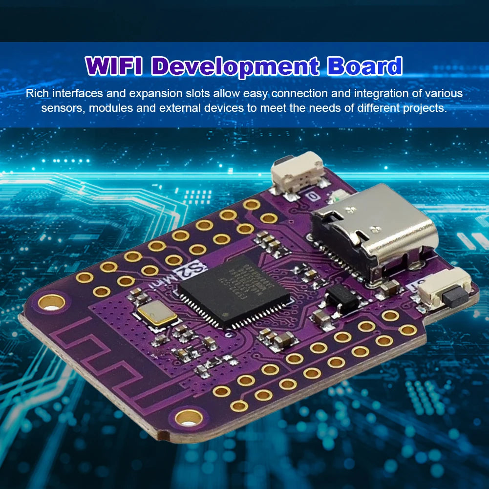 Placa WiFi IoT ESP32 S2 Mini (ESP32-S2FN4R2, 4MB Flash, Tipo C) compatible Arduino/MicroPython (1/2 Unidades)