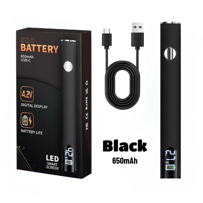 Kit Cautín Recargable USB (Batería Varilla Conector 510) Display LED, Voltaje Ajustable 3 Niveles, Herramienta DIY Reparación