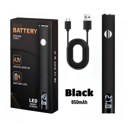 Kit Cautín Recargable USB (Batería Varilla Conector 510) Display LED, Voltaje Ajustable 3 Niveles, Herramienta DIY Reparación