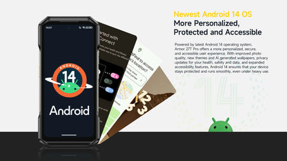 Celular Rugged Ulefone Armor 27T Pro 5G con Cámara Térmica FLIR® - 10600mAh, Android 14, 24GB/256GB, NFC