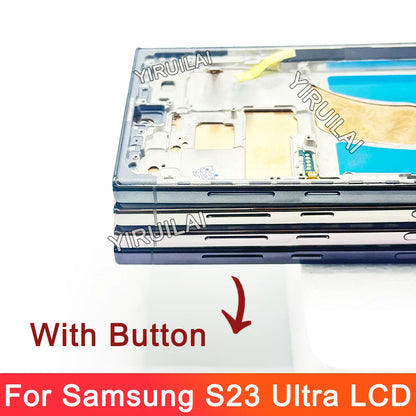 Pantalla LCD con Marco y Digitalizador Táctil para Samsung Galaxy S23 Ultra 5G (S918B/DS / S9180) (Probada)