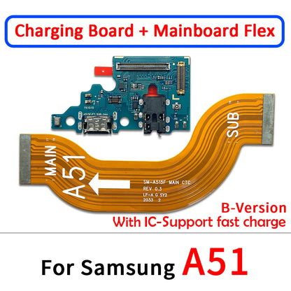 Cable Flex Conector USB Carga / Micrófono / Placa Principal / LCD para Samsung Galaxy A21S/A31/A41/A51/A70/A71