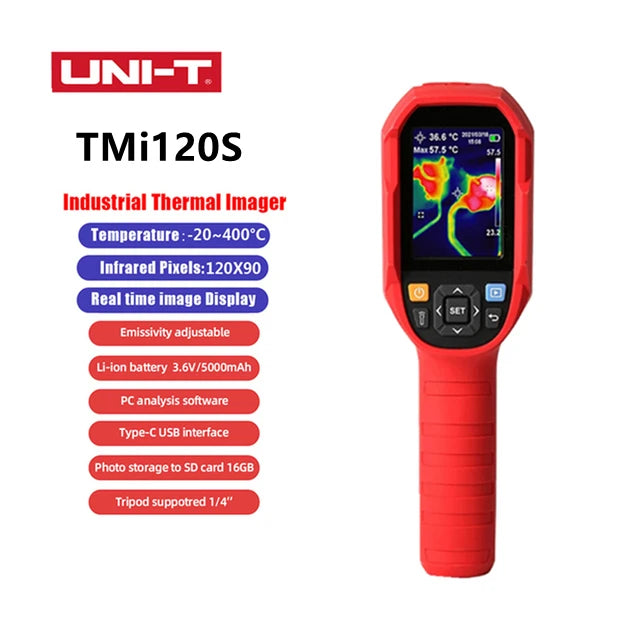 Cámara Termográfica UNI-T (UTi260B/UTi120S/UTi160S) - Termógrafo Infrarrojo Mantenimiento Eléctrico/PCB