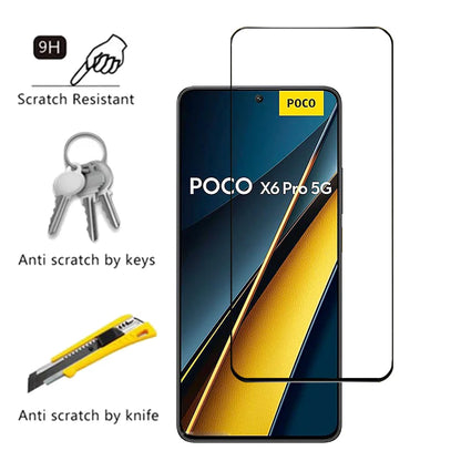 mica Poco F7 X7 X6 F6 Pro 5G Screen Protector Glass Little X6 X5 F5 Pro Pelicula de Vidro Temperado For Xiaomi Poco F7 Ultra Tempered Glass Poko C65 M6 Pro Cristal PocoX6 Phone Front Glass