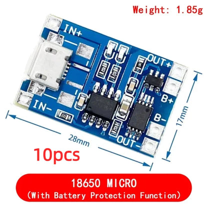 TP4056 5V 1A Type-c USB 18650 Lithium Battery Charging Board Charger Module with Protection Dual Functions