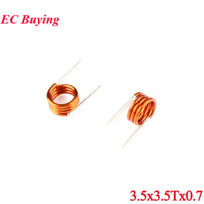 Bobina Hueca Inductancia Cobre 0.7mm - Vueltas (1.5T a 7.5T) para Control Remoto FM - Lote 20/100 Piezas