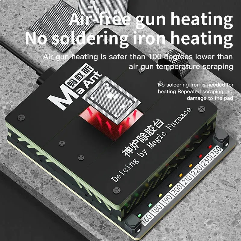 MaAnt SL-2 Preheating Platform Constant Temperature BGA glue removing station for iPhone Android CPU NAND flash IC Chips Repair