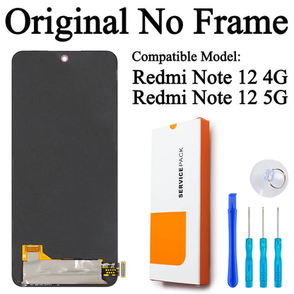 23021RAAEG 22111317I Premium Lcd For Xiaomi Redmi Note 12 4G Display Touch Screen Digitizer Panel Assembly For Redmi Note 12 5G